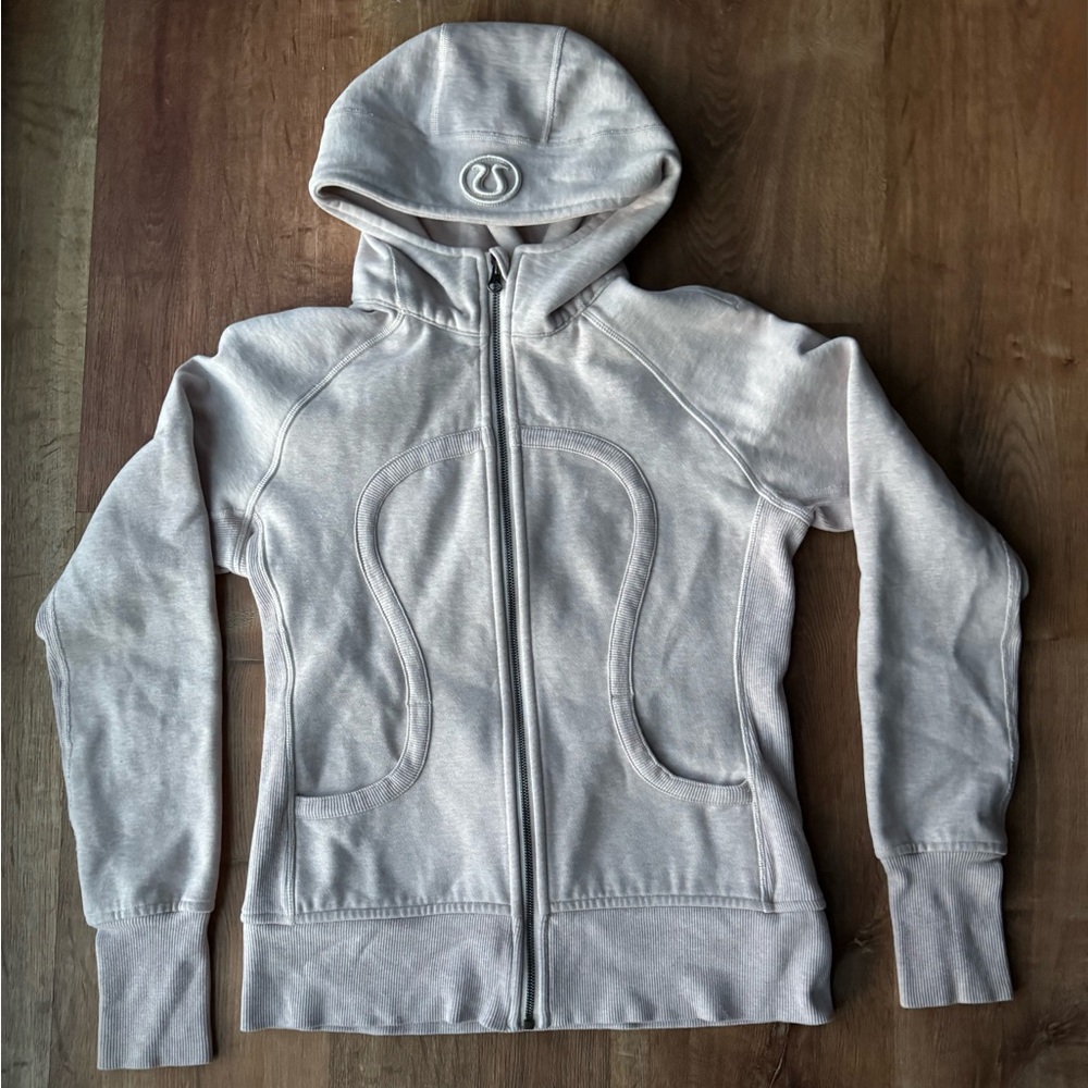 lululemon athletica Light Gray Full-Zip Hoodie